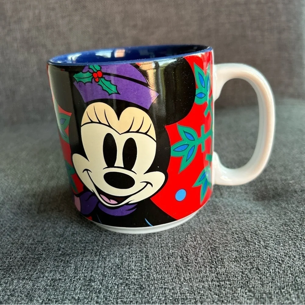 Disney Colorful Coffee Mug, Minnie Mouse, Red, Blue, 11 oz